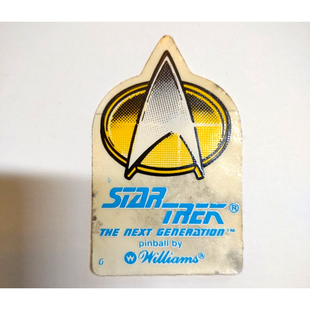 Star Trek The Next Generation Pinball Decal Sticker Promo Original Vintage